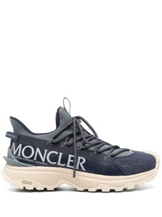 Moncler кроссовки с логотипом, синий