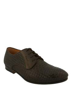 Классические кожаные тканые туфли Cooper Salvatore Ferragamo, цвет Light Brown