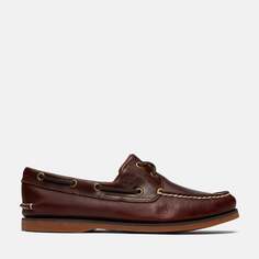 Мужские классические топсайдеры с двумя люверсами Timberland, цвет Root Beer Smooth Leather