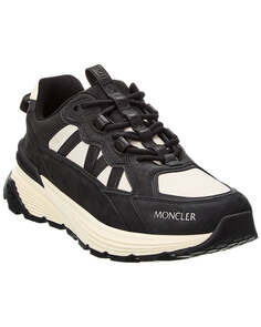 Кожаные кроссовки Moncler Lite для бега, белый