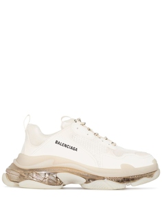 Кроссовки Balenciaga Triple S Transparent Soles, белый