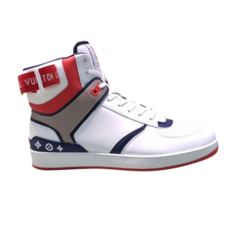 Кроссовки Louis Vuitton Rivoli Sneaker Boot White Blue Red, белый