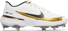 Бутсы Nike Alpha Huarache Elite 3 Low White Metallic Gold, белый