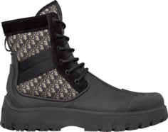 Кроссовки Dior Garden Lace Up Boot Dior Oblique - Black, черный