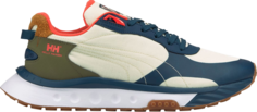Кроссовки Puma Helly Hansen x Wild Rider Intense Blue White Asparagus, синий