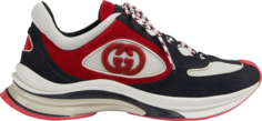 Кроссовки Gucci Run Sneaker Black White Red, черный