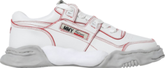 Кроссовки Maison Mihara Yasuhiro Parker OG Sole Leather Low White Red, белый