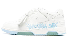 Кроссовки мужские Off-White Out Office с принтом, белый / голубой