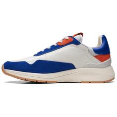 Кроссовки clarks Lifestyle Shoes Men Low-top White/Blue, белый/синий
