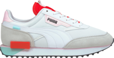 Кроссовки Puma Future Rider Neon Play - White Poppy Red, белый