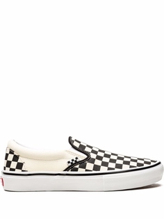 Vans клетчатые слипоны, белый