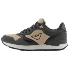 Кроссовки EMPORIO ARMANI Lifestyle Shoes Men Low-top Dark Green, темно-зеленый