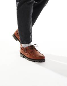 Светло-коричневые аутентичные туфли-лодочки с 3 люверсами Timberland