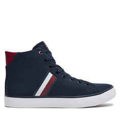 Кроссовки Tommy Hilfiger Th Hi Vulc Stripes Mesh FM0FM04948 Blue DW5, темно-синий