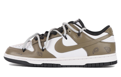 Кроссовки Nike Dunk Skateboarding Shoes Men Low-top White, коричневый
