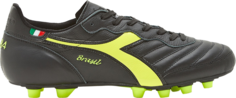 Бутсы Brasil Made in Italy OG LT+ MDPU Black Fluorescent Yellow, черный Diadora