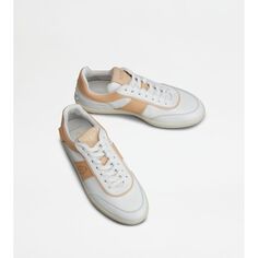 Кожаные кроссовки Tods Tabs, бежевый Tod’S