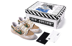 Кроссовки Nike Dunk Skateboarding Shoes Men Low-top White/green/light Brown, белый