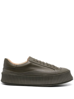 Кеды на платформе Jil Sander, зеленый