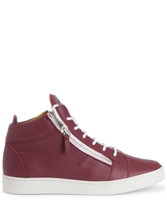 Giuseppe Zanotti Frankie logo-plaque sneakers, красный
