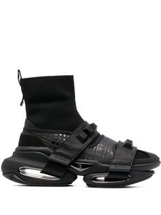 Кроссовки Balmain B-Bold High Top, черный/темно-серый
