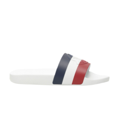 Кроссовки Moncler Basile Pool Slide White Tricolour, белый