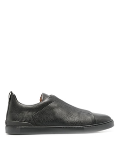 Zegna лоферы со вставками, черный