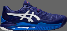 Кроссовки gel resolution 8 2e wide dive blue Asics, синий
