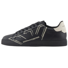Кроссовки EMPORIO ARMANI Skateboarding Shoes Men Low-top Black, черный