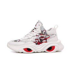 Кроссовки SANGUSANXIN Chunky Sneakers Men Low-top Red, белый