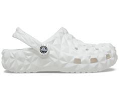 Классические сабо с геометрическим рисунком Crocs мужские, цвет White