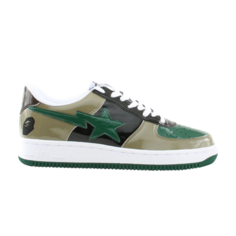 Кроссовки BAPE Bapesta FS-001 Low Olive Green, зеленый