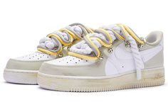 Кроссовки для скейтбординга Air Force 1 мужские с низким верхом белые/серые/коричневые Nike