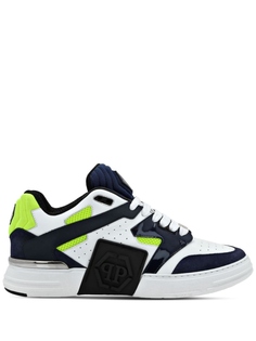 Кроссовки Philipp Plein Mix With Logo Patch, черный/белый/темно-синий