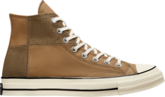 Кроссовки Converse Chuck 70 High Houndstooth Patchwork, коричневый
