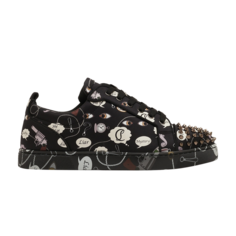 Кроссовки Christian Louboutin Louis Junior Spikes Orlato Flat, черный