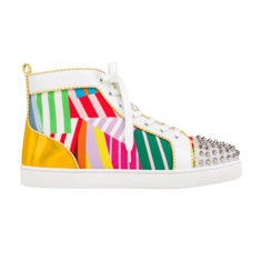 Кроссовки Christian Louboutin Lou Spikes Orlato Flat, разноцветный