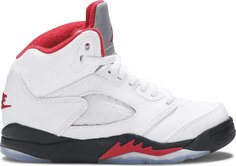 Кроссовки Air Jordan 5 Retro PS Fire Red 2020, белый