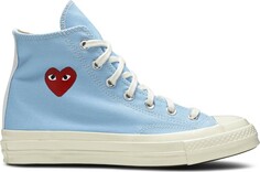 Кроссовки Converse Comme des Garçons PLAY x Chuck 70 High Bright Blue, синий