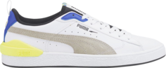 Кроссовки Puma Suede Bloc White Silver Blue, белый