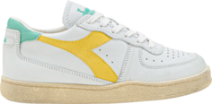 Кроссовки Mi Basket Low Used White Yellow Croms, белый Diadora