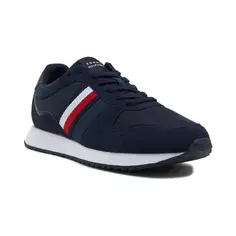 Кроссовки Runner evo mix ess с добавлением кожи Tommy Hilfiger, синий