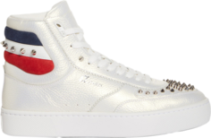 Кроссовки Christian Louboutin Top Rui Spikes Version Champagne, белый