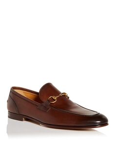 Мужские кожаные лоферы Jordaan Gucci, цвет Brown