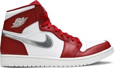 Кроссовки Air Jordan 1 Retro High Silver Medal, красный