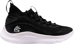 Кроссовки Curry Flow 8 GS Black White, черный
