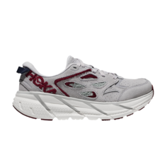 Кроссовки HOKA Clifton L Embroidery Lunar Rock Cabernet, серый