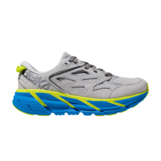 Кроссовки HOKA Clifton L Suede Lunar Rock Diva Blue, серый
