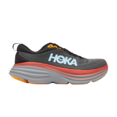 Кроссовки HOKA Bondi 8 Anthracite Blue Red, серый