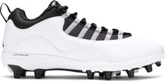 Бутсы Air Jordan 10 TD Low Steel Grey, белый